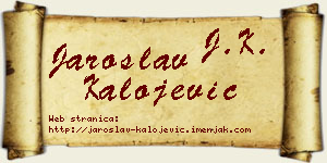 Jaroslav Kalojević vizit kartica